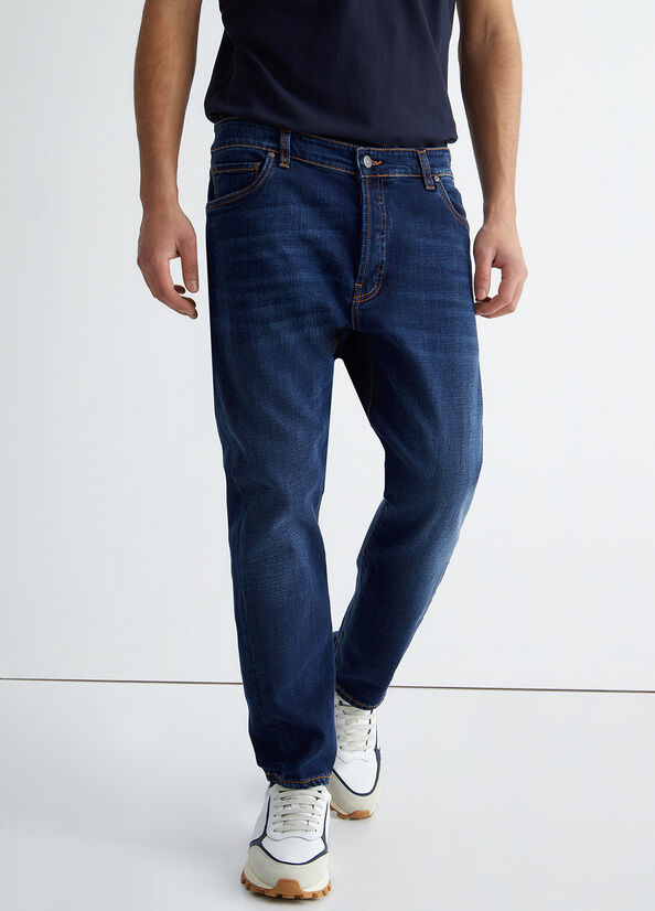 Jeans Slim Liu Jo Twisted Hombre Azules Oscuro | TSR-270381