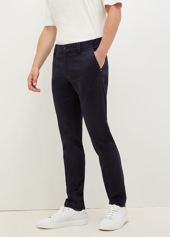 Pantalones Liu Jo Slim Fit Chinos Hombre Azules Oscuro | XRO-209754