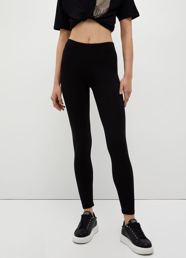 Pantalones Liu Jo Stretch Jersey Leggings Mujer Negras | SYL-620378