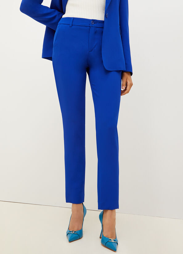 Pantalones Liu Jo Twill Mujer Azules | ILS-826190