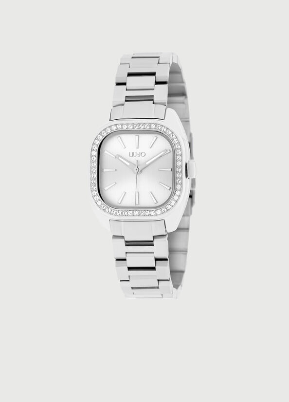 Relojes Liu Jo Steel With Diamantés Mujer Plateadas | OBW-740586