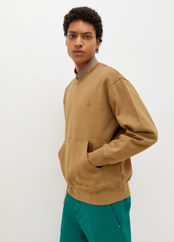 Suéteres Liu Jo Crew Neck Hombre Marrones | BGW-926430