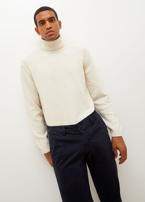 Suéteres Liu Jo Eco-Friendly Turtleneck Hombre Blancas | MBU-127309