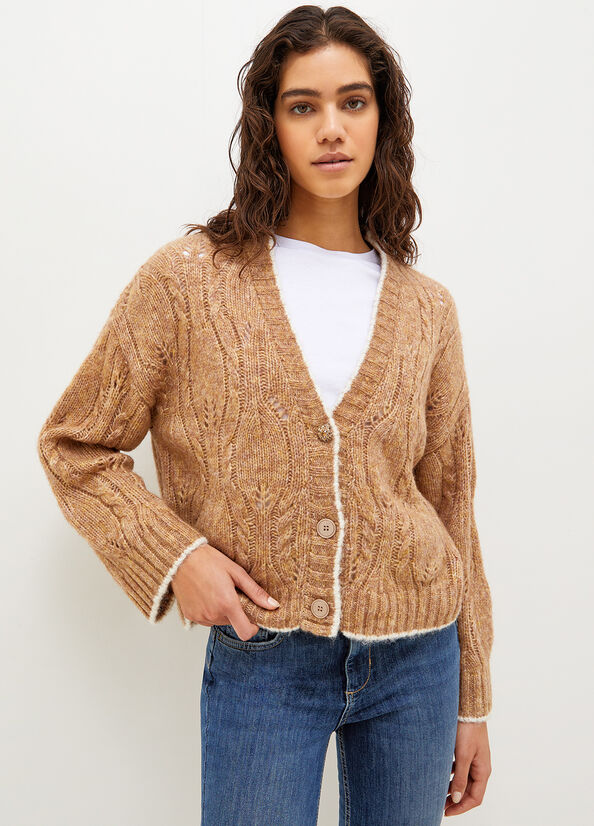 Suéteres Liu Jo Lana And Alpaca Cardigan Mujer Marrones | LIQ-048537