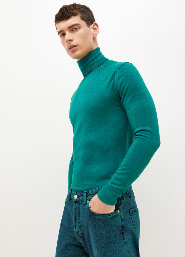 Suéteres Liu Jo Pure Turtleneck Hombre Verde | NQK-358290