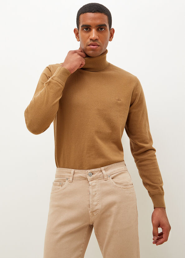 Suéteres Liu Jo Turtleneck In Algodon Hombre Marrones | BEV-276159