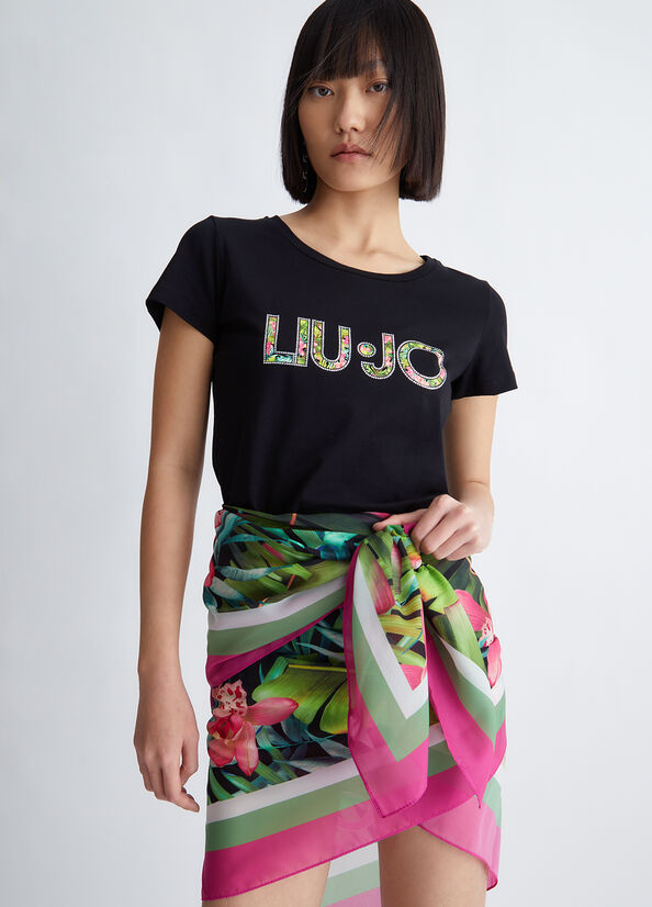 Tops Liu Jo With Logo Mujer Negras | ODP-613790