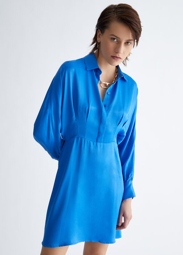 Vestido Liu Jo Eco-Friendly Mujer Azules Claro | SRD-879326